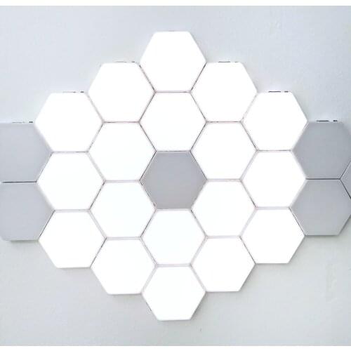 Nordic LED Night Light Quantum Modular Sensitive Lamp Modern White Hexagon LED Night Light Magnetic DIY Indoor Lighting Fixtures