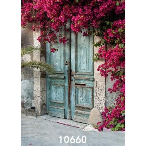 Background Vinyl Photography Backdrops Computer Printed Candy Vintage Wooden Door Backdrop for Photo Studio Baby Newborn