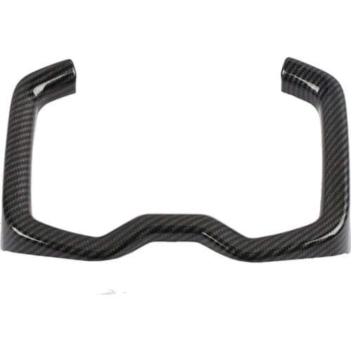 Carbon Fiber Inner Water Cup Holder Frame Cover Trim For 2019 2020 Toyota RAV4 Water Cup Holder Frame Cover Trim