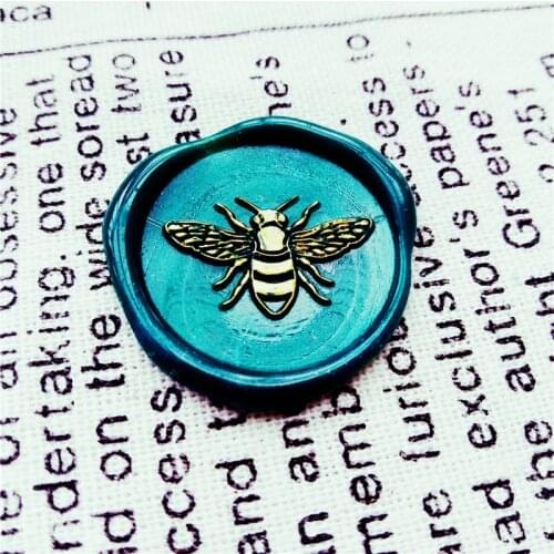 Wax Seal Stamp - 1pcs vintage Bee bee happy Metal Stamp / Wedding Wax Seal Stamp / Sealing Wax Stamp