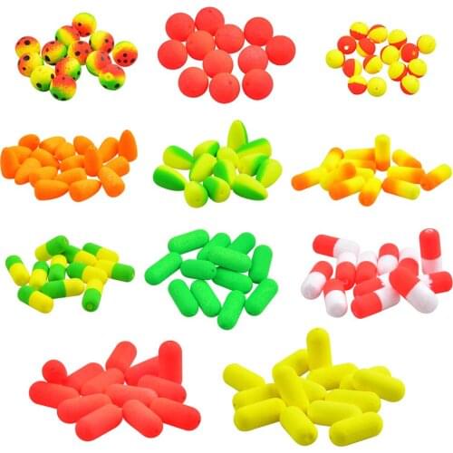 100Pcs/lot Foam Fishing Floats Floating Pompano Rigs Strike indicator fly fishing Floating Buoy fishing Bobber Tackle