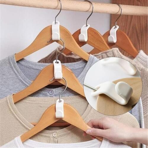 12Pcs Clothes Hanger Hooks Space Saving Connector Folding Storage Clothes Wardrobe Hanging Home Easy Hook Closet Organizer