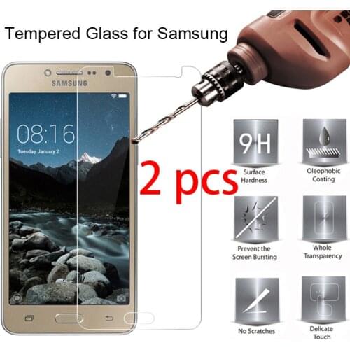 2 pcs! Toughed Screen Protector Tempered Glass for Samsung J7 J5 J3 Pro 2017 9H HD Phone Front Film for Galaxy J7 J5 J2 Prime