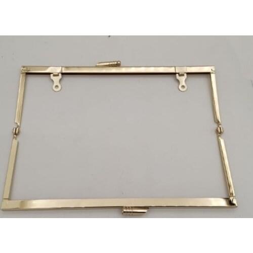 4PCS 20.5cm Rectangle Bag Purse Frame Gold DIY Part High Quality Bag Hardware