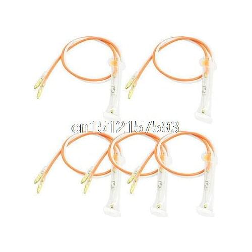 5 Pcs 250V 10A 72 Celsius Double Cable Thermal Fuse for Fridge Refrigerator