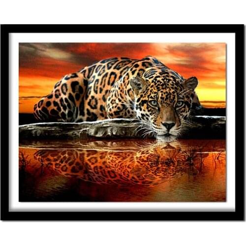 Full Drill Square Diamond 5D DIY Diamond Painting"Tattoo tiger"Diamond Embroidery Cross Stitch Rhinestone Painting