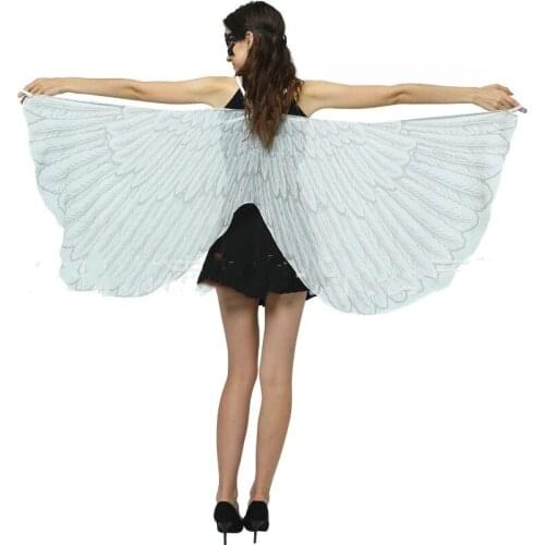 Butterfly Wings for Women Premium Butterfly Shawls Fairy Ladies Cape Nymph Pixie Costume Accessory White