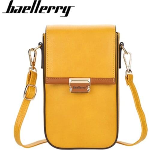 Baellerry New Casual Ladies Fashion Multi-card Zipper Mobile Phone Bag Korean Wallet Vertical Crossbody Travel Shoulder Bag