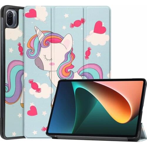 Case for Xiaomi Pad 5 Slim Light PU Leather Cover Trifold Folio Stand Hard Shell Folio Smart Case for 11"inch Xiaomi Pad 5 Pro
