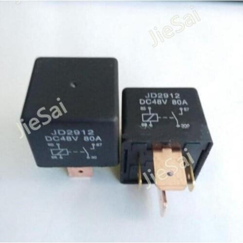 Black 4 pin 80A 48V Normally open steady current automotive relay auto relay for car