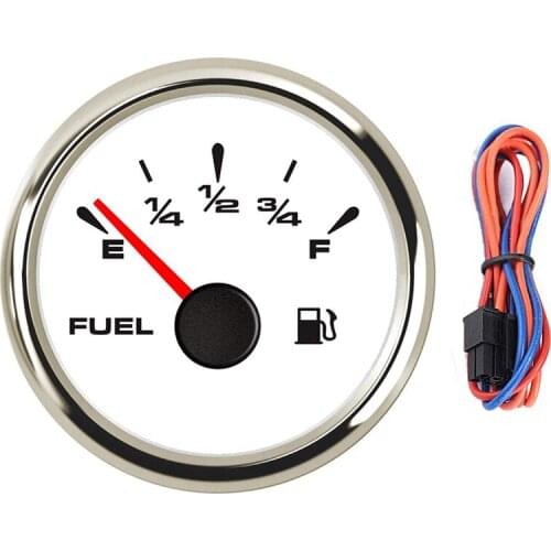 Universal Marine Fuel Gauge Digital Fuel Level Gauge Waterproof Fuel Meter 7 Color Backlight 52Mm 12V/24V