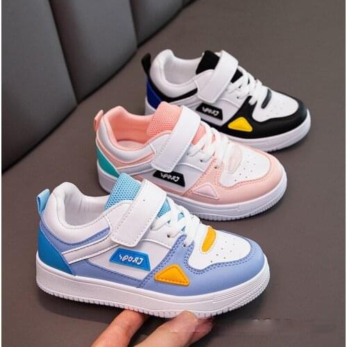 Childrens Shoes Summer 2021 Childrens Shoes PU Leather Soft Soled Sports Shoes Girls Shoes Fashion Breathable Student Sneakers