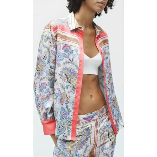 Hot sale ladies retro Chinese style blouse long-sleeved single-breasted blouse temperament streetwear shirt