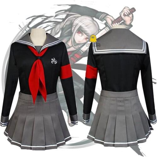 Danganronp 2 Peko Pekoyama Cosplay Costume Swordswoman Suit JK Uniform Skirt Set School Girl Dress Party Role Play Outfit