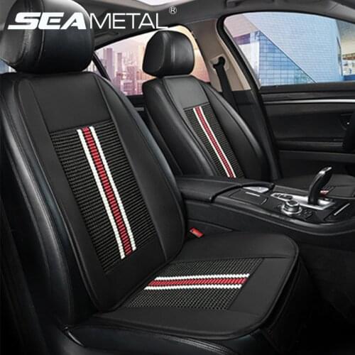 Ice Silk Summer Seat Covers PU Leather Car Seat Cushion Breathable Skin-Friendly Chairs Protector Pads Car Interior Accessories
