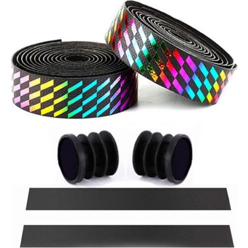 2Pcs Anti-slip Road Bicycle Cycling Handlebar Tape Handle Belt with Bar Plugs Handle Belt