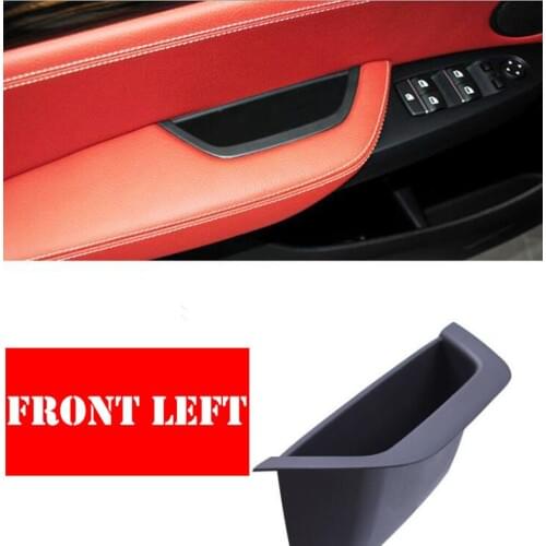 LHD RHD Black Seat Car Front Rear Left / Right Interior Door Handle Inner Panel Pull Trim Cover For BMW X3 X4 F25 F26 2010-2017