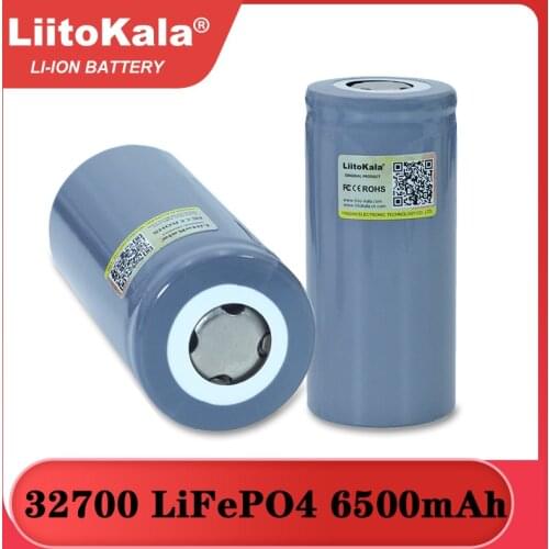 LiitoKala 3.2V 32700 6500mAh LiFePO4 Battery 35A Continuous Discharge Maximum 55A High power battery