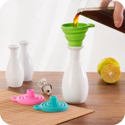 Medical Silicone Gel Foldable & Retractable Style Funnel Hopper Kitchen Accessory Cooking Tools kitchen accessories