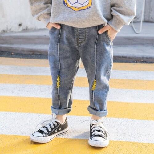 Cute Baby Spring Autumn Jeans Pants For Boys Children Kids Trousers Clothing Teenagers Gift Home Outdoor High Quality