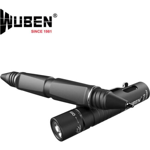 WUBEN TP10 Tactical PenLight 3 in 1 Multifunction USB Rechargeable LED Flashlight Glass Breaker Writing Ballpoint Pen