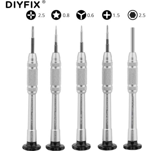 DIYFIX 5 in 1 Screwdriver Set for iPhone X for iPhone 8 7 6S 6 Repair Tools Opening Disassemble Kit