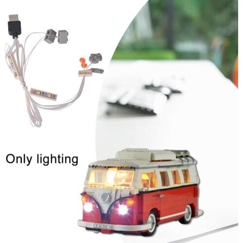 Light Led Kit Assembled Building Blocks Toys For Creator 10220 / 21001 The T1 Camper Van Building Blocks Car