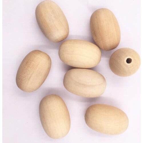 NEW 30Pcs/lot 30mm x 20mm Wooden Beads Unfinished Natural Oval Wood Beads Charms Spacer Beads DIY Jewelry Findings Whsle Price