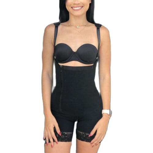 Charming Curves Short Bodysuit Shapewear for Daily Use Side Zipper Slimming Fajas Lace Body Shaper
