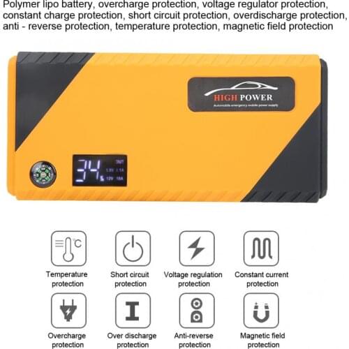 Portable 12V 20000mAh Car Jump Starter Battery Charger Emergency Power Bank automobiles Jump Starter