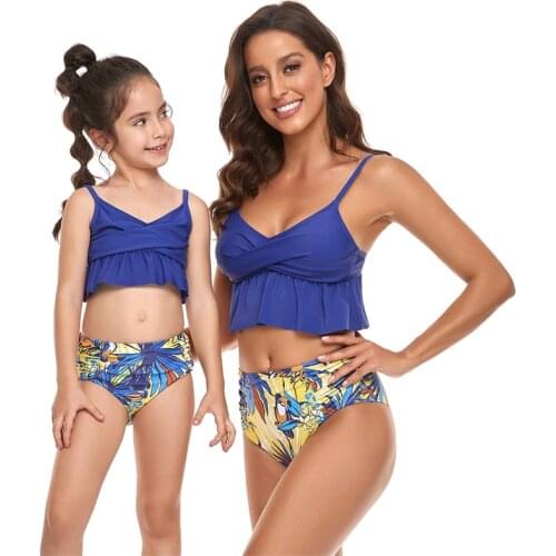 Одинаковые купальники для мамы и дочки Qaoerde China At AliExpress
