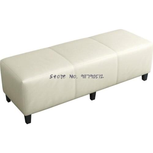Modern simple leisure leather leather stool square stool shoe changing stool sofa stool dressing stool footrest low stool ST26