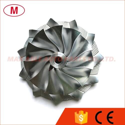 TD03 42.00/56.00mm 11+0 blades Forward High Performance Turbocharger Aluminum 2618/Point Milling/Turbo Billet compressor wheel