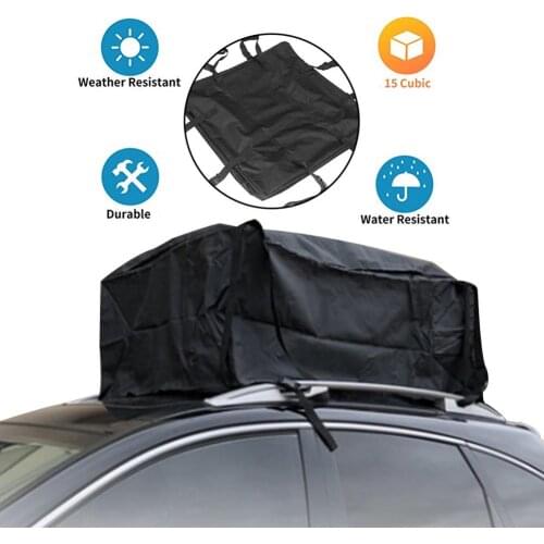 80x80x40cm Waterproof Car Cargo Roof Bag Rooftop Luggage Carrier Black Luggage Storage Cube Bag Travel SUV Van For Cars