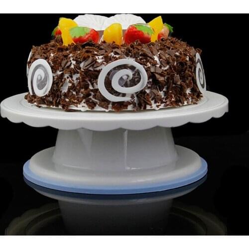 Cake Swivel Plate Revolving Decoration Stand Platform Turntable 28cm Round Rotating Cake Swivel Christmas Baking Tool CT1030