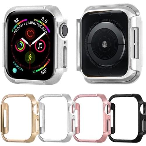 High Quality Plating PC Cover for Apple Watch Case Series SE/6/5/4 Light Shockproof Protective Bumper Shell for iWatch 44MM 40MM