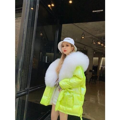 RosEvans Ins Winter Jacket Womens Mid-Length Natural Real Fur Hooded Detachable Wool Collar Coat for Women Mongolia Sheep Fur