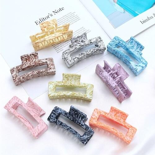 Acrylic Hairpin Headdress Milk Pattern Hairpin Hair Accessories Vintage Hairpin Hollow Hair Claw Camouflage Series Hairpin