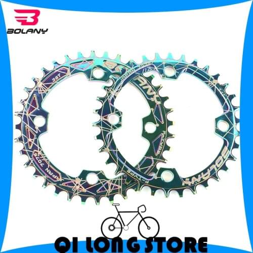 BOLANY 104BCD Mountain bike chainring 32T 34T 36T 38T 40T colorful positive and negative Sprocket 8/9/10/11/12S Aluminum alloy