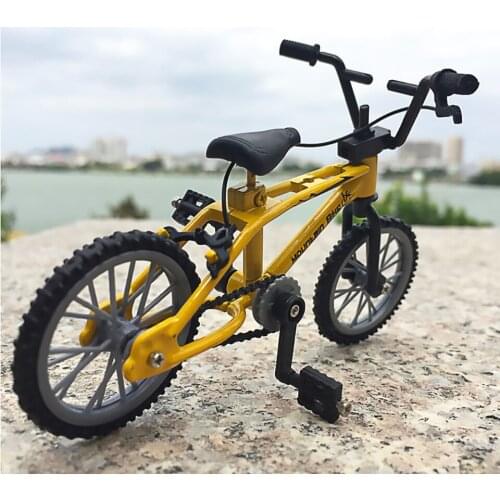 1:10 Mini Alloy Bicycle Model Diecast Metal Finger Mountain Bike Racing Toy Bend Road Simulation Collection Toy For kids Gift