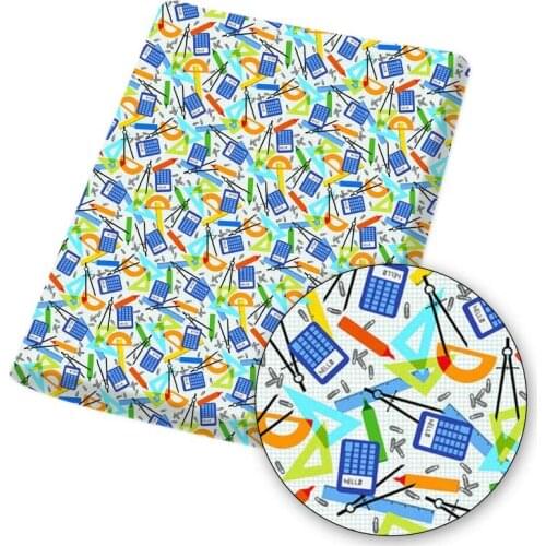 Polyester Cotton Fabric Back To School Printed Cloth Sheets Dress Making DIY Crafts Supplies Handmade Mask Material 45*145cm 1pc
