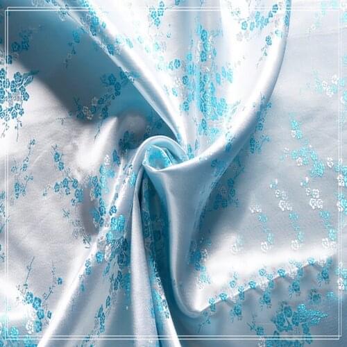 90x100cm green flower jacquard tapestry satin jacquard fabric Cloth bedding patchwork tissue home Textile Sewing