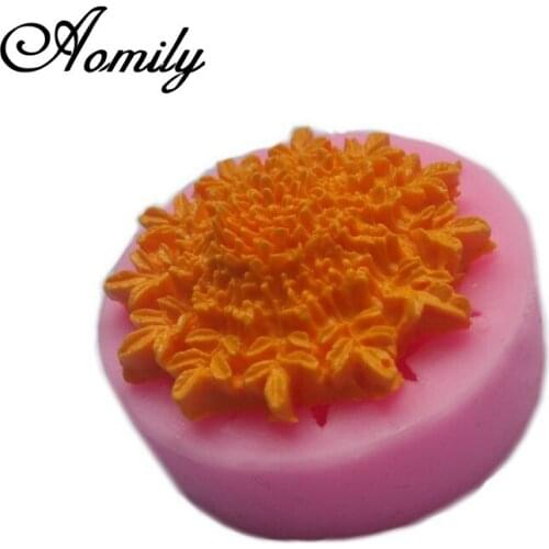 Aomily DIY Beautyful 3D Flower Cake Chocolate Mold Silicone Candy Jely Pudding Sugar Fondant Baking Decorating Tool Bakeware