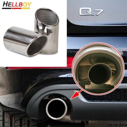 Car Exhaust Pipe Muffler Tip Cover For AUDI Q7 TDI Quattro 2006 2007 2008 2009 2010-2013 Chrome Stainless Steel AUTO Accessories