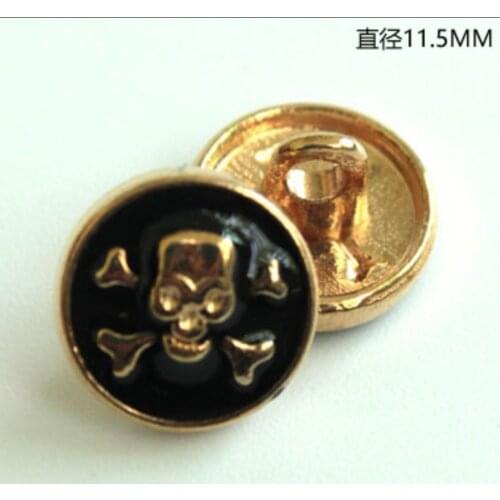 Free shipping 30pcs/lot High-grade metal button copper shirt fashion buttons metal skulls buttons