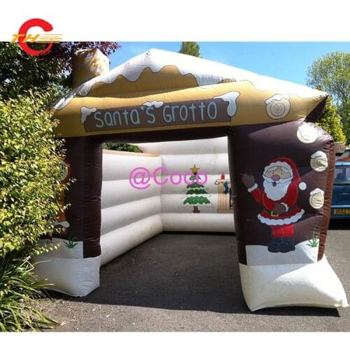 Free air ship to door! 10x10ft holiday theme Inflatable Cabin Tent Inflatable Christmas House Inflatable Santa Grotto house