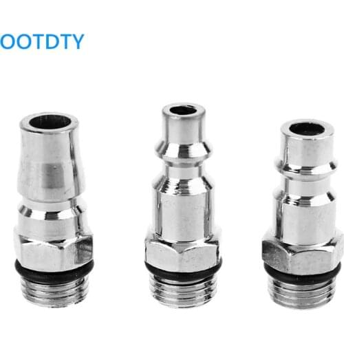 3PCS Heavy Duty Air Hose Connector Fittings 1/4 NPT Tools Plug Compressor Quick Coupler US JP EU Type Set