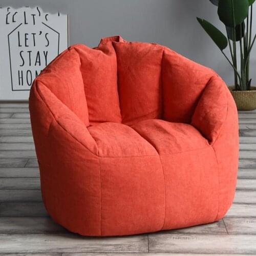 Croker Horse scalloped Lazy Sofa Bean Bag Covers Solid Chair Cover Without Filler/Inner Pouf Puff Couch Tatami Living Room