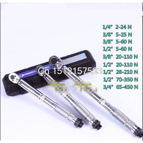 Torque Wrench 1/2" 1/4" 3/4" 3/8" 2-5-20-24-25-28-60-65-70-110-210-350-450N.M Accuracy 4% LF