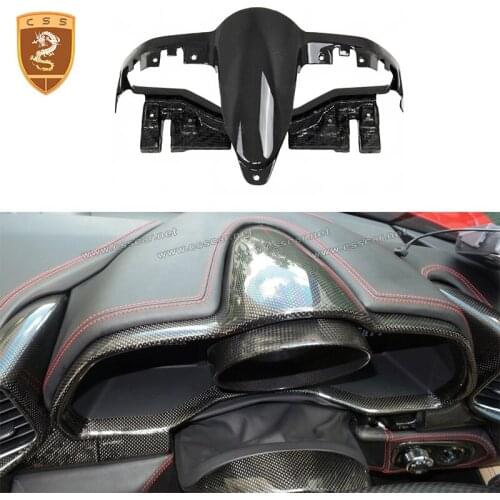 For 2011-2016 Ferrari 458 Itaila Spider Speciale Instrument Cluster Cover Interior Trim Carbon Fiber